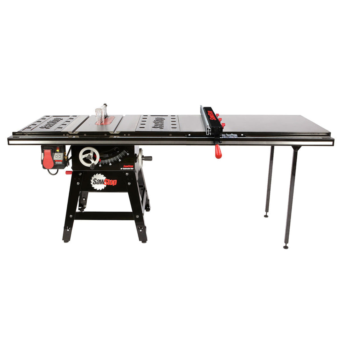 SawStop 1.75HP Contractor Saw w/52" T-Glide Advance Fence, Rails & Extension Table - CNS175-ATGP52