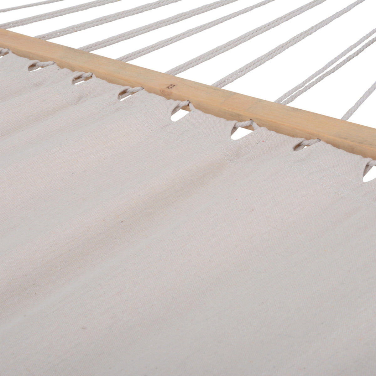 Deko Living Outdoor Cedar Wood Hammock with White Textilene Fabric  - COP20208WHT