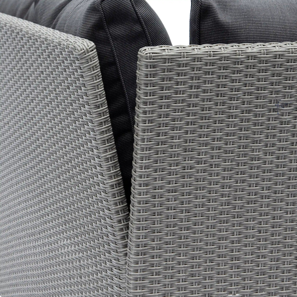 Deko Living Outdoor Wicker Patio Sectional Sofa & Ottoman Set with Table  - COP30006