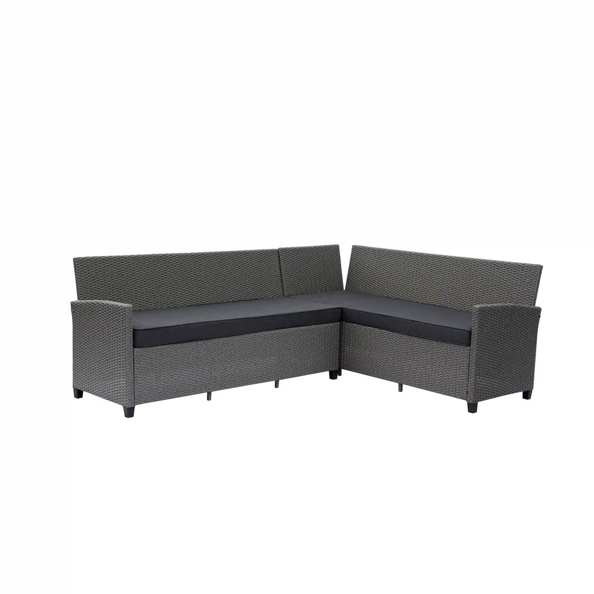 Deko Living Outdoor Wicker Patio Sectional Sofa & Ottoman Set with Table  - COP30006