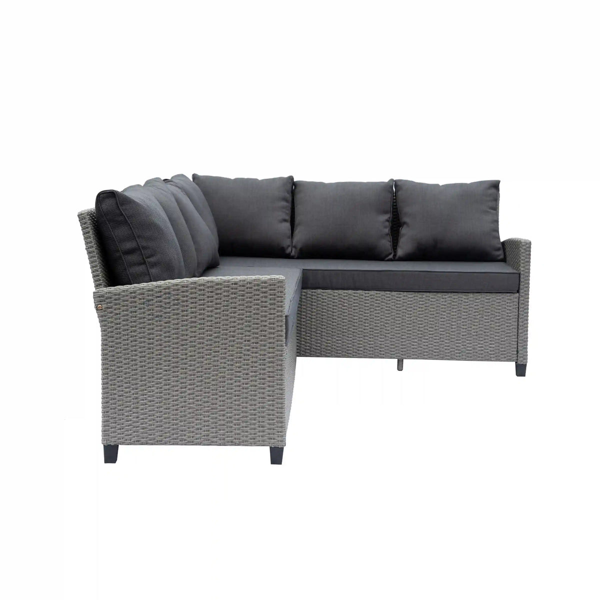 Deko Living Outdoor Wicker Patio Sectional Sofa & Ottoman Set with Table  - COP30006