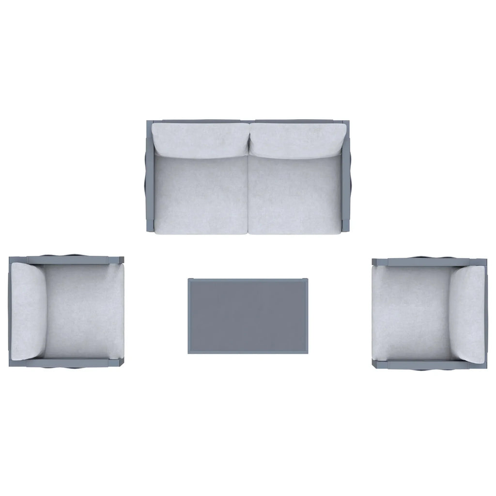 Deko Living 4 Piece Seating Outdoor Gray Sofa and Table Set  - COP30014