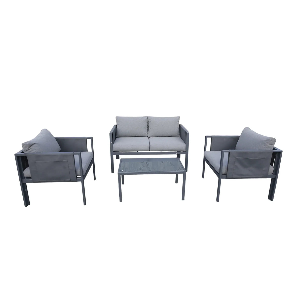 Deko Living 4 Piece Seating Outdoor Gray Sofa and Table Set  - COP30014