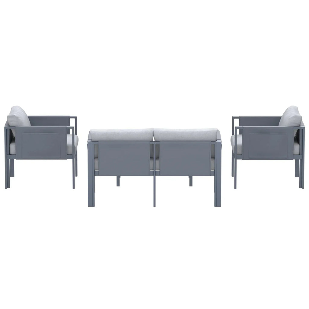Deko Living 4 Piece Seating Outdoor Gray Sofa and Table Set  - COP30014
