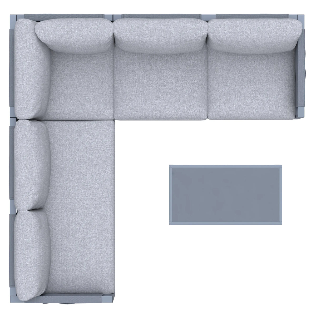 Deko Living 5 Piece Seating Outdoor Gray Sofa and Table Set  - COP30016