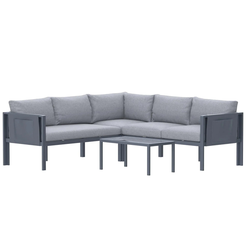 Deko Living 5 Piece Seating Outdoor Gray Sofa and Table Set  - COP30016
