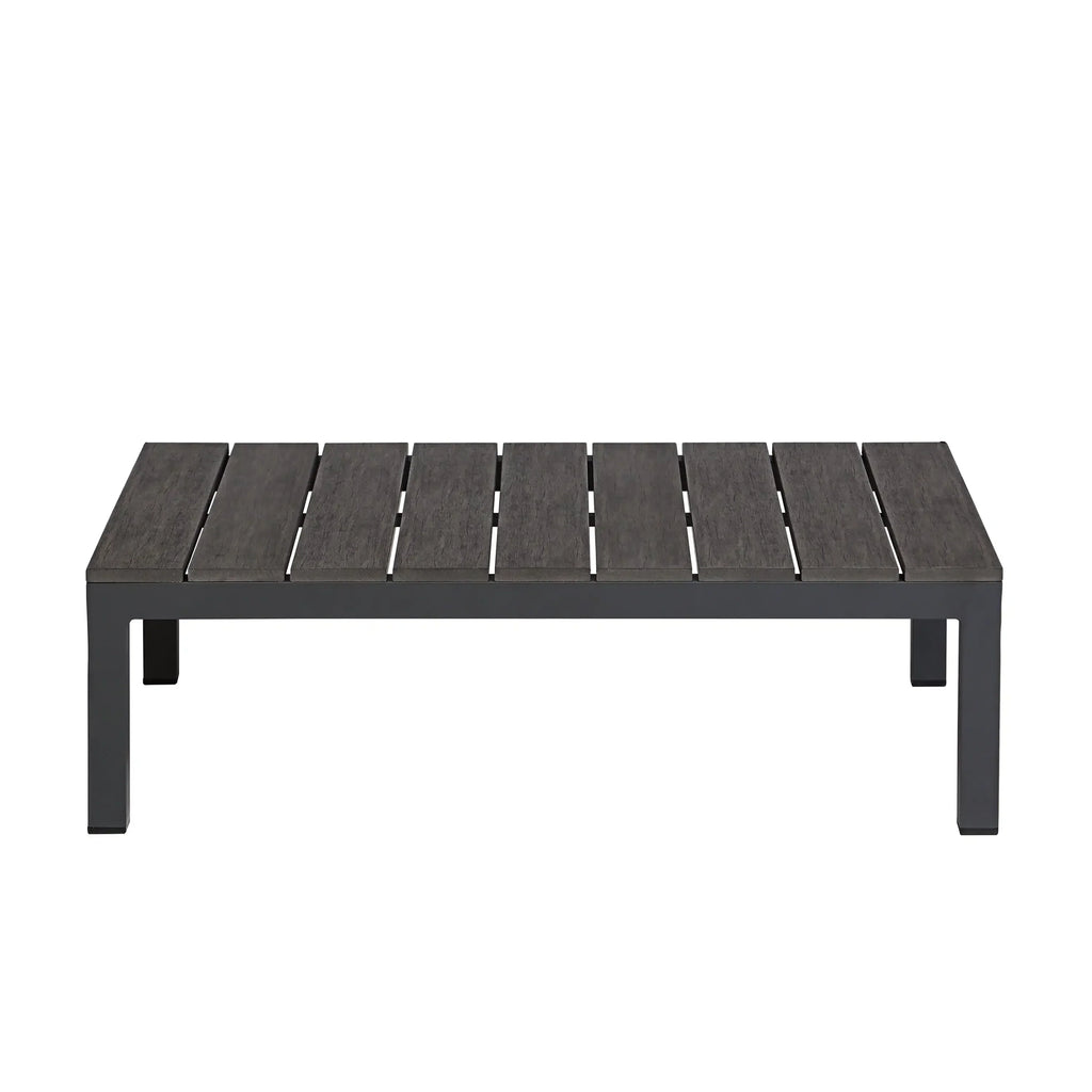 Deko Living 4 Piece Seating Gray Outdoor Compressed Foam Sectional Sofas and Ottoman Set  - COP30017