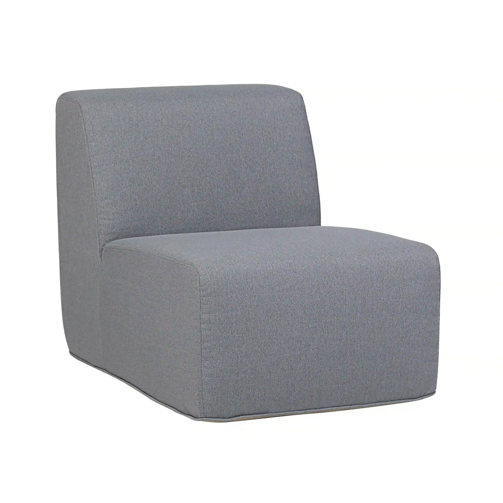 Deko Living 4 Piece Seating Gray Outdoor Compressed Foam Sectional Sofas and Ottoman Set  - COP30017