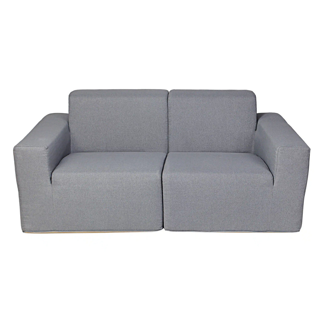 Deko Living 2 Piece Seating Gray Outdoor Compressed Foam Sectional Sofas  - COP30017SET