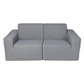 Deko Living 2 Piece Seating Gray Outdoor Compressed Foam Sectional Sofas  - COP30017SET