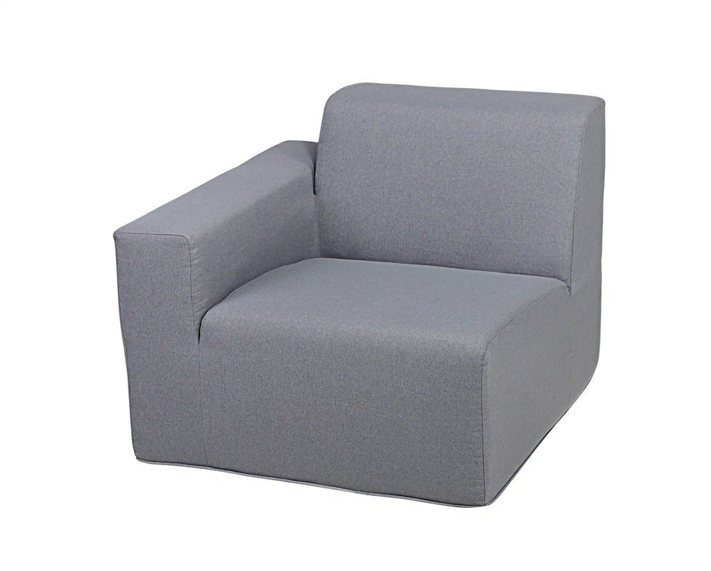 Deko Living 2 Piece Seating Gray Outdoor Compressed Foam Sectional Sofas  - COP30017SET