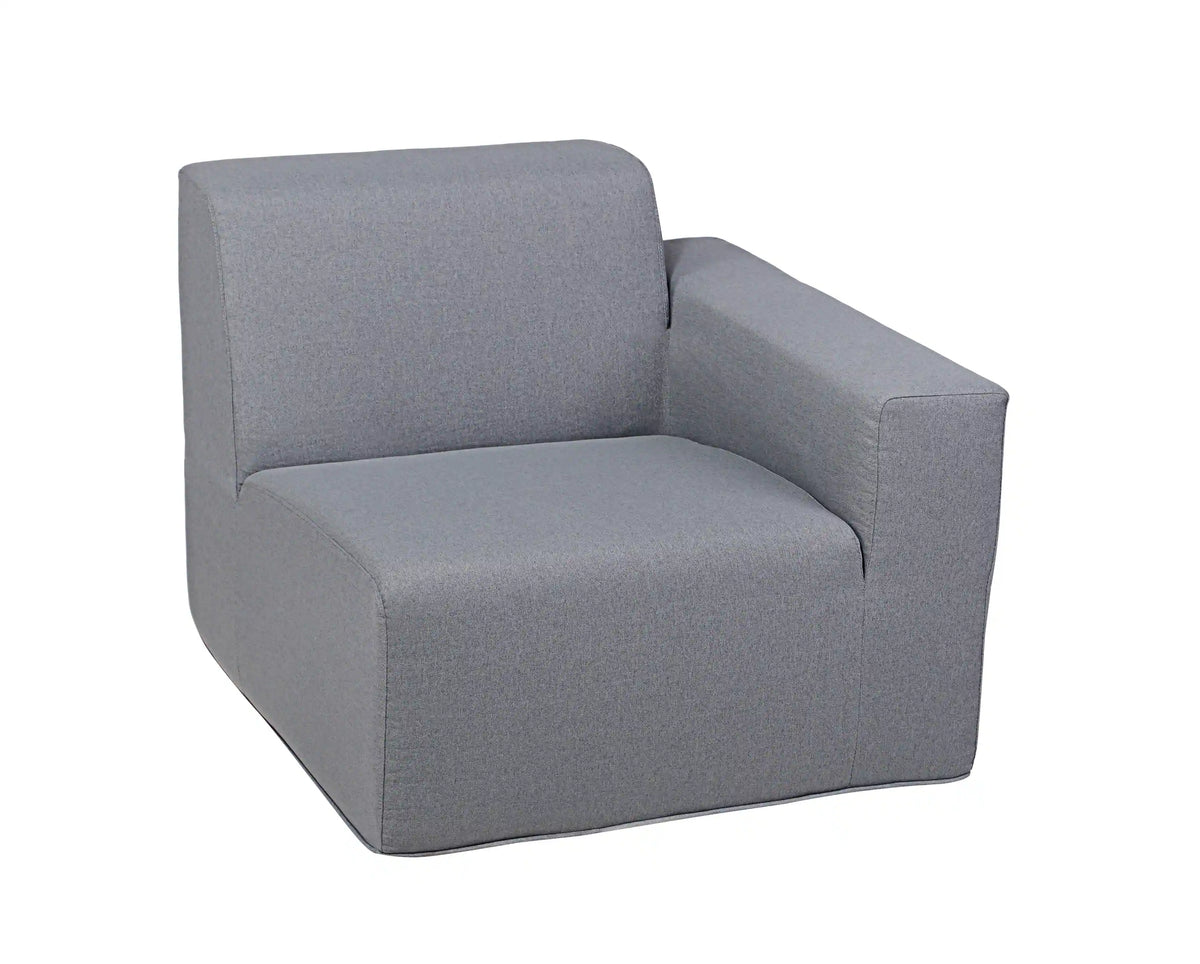 Deko Living 2 Piece Seating Gray Outdoor Compressed Foam Sectional Sofas  - COP30017SET