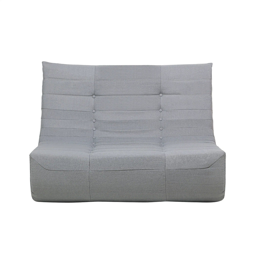 Deko Living 5 Piece Gray Outdoor Compressed Foam Loveseat Sofa Chairs and Table Set  - COP30019
