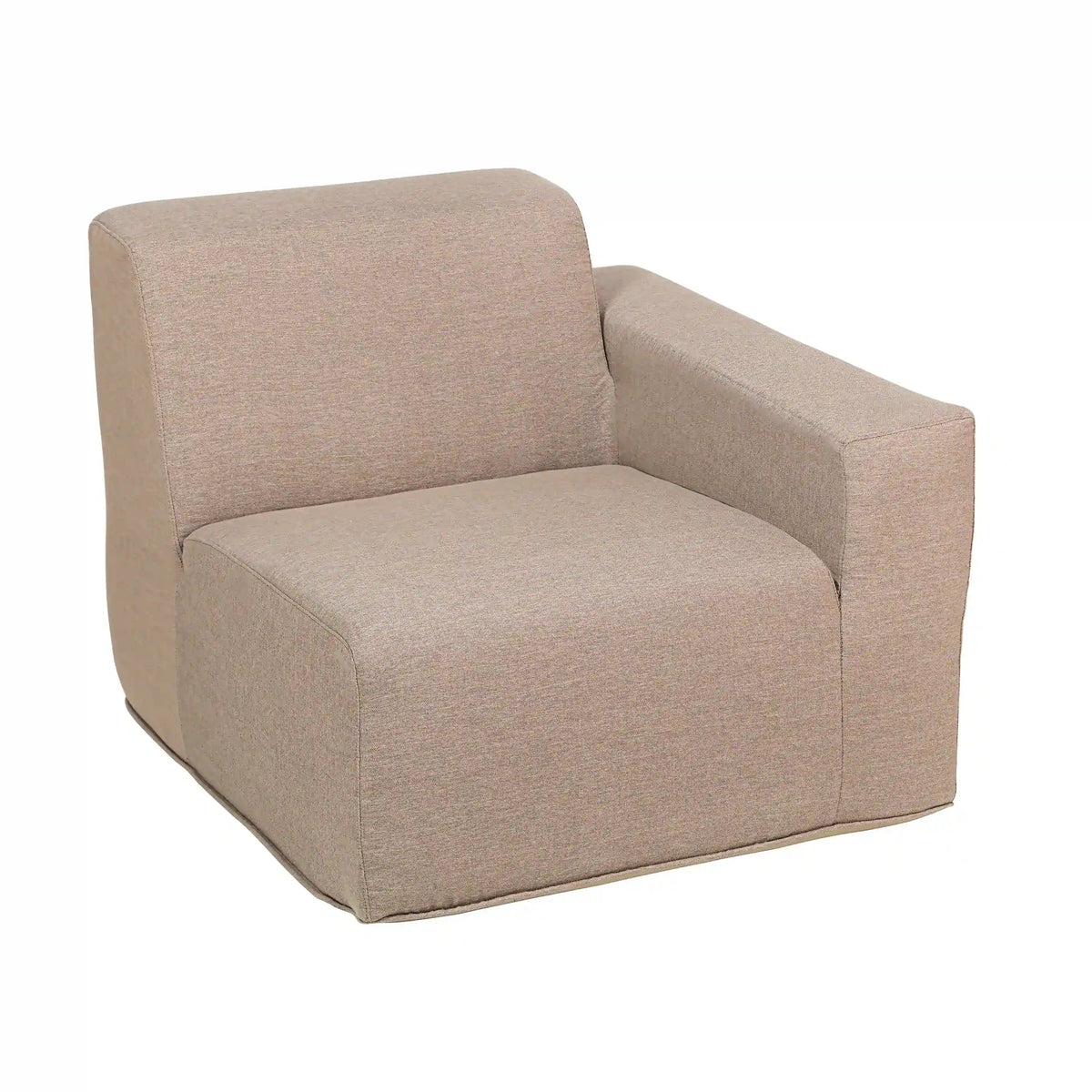 Deko Living 4 Piece Seating Brown Outdoor Compressed Foam Sectional Sofas and Ottoman Set  - COP30117