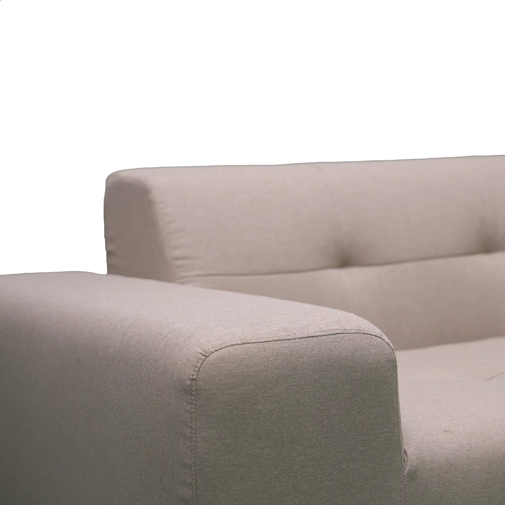Deko Living 4 Piece Brown Outdoor Compressed Foam Sectional Sofa Lounger and Table Set  - COP30118