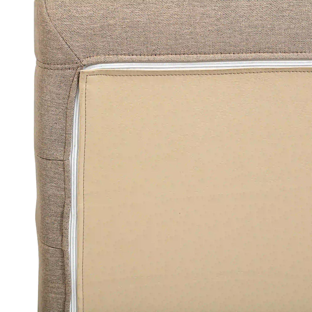 Deko Living 4 Piece Brown Outdoor Compressed Foam Sectional Sofa Lounger and Table Set  - COP30118