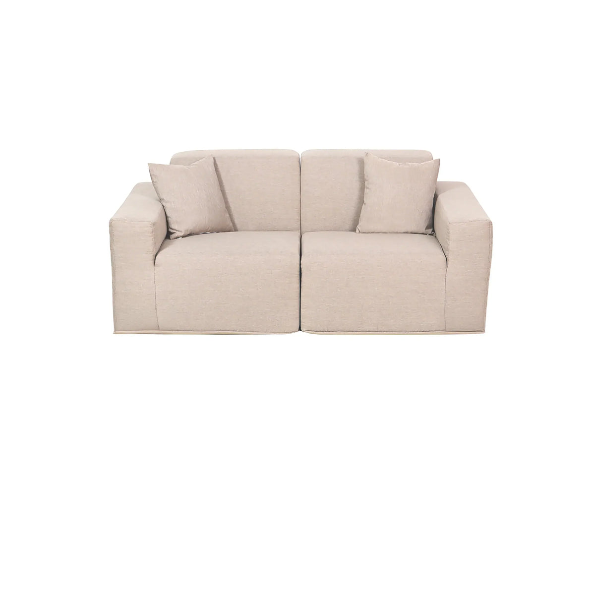 Deko Living 2 Piece Seating Beige Outdoor Compressed Foam Sectional Sofas  - COP30217SET