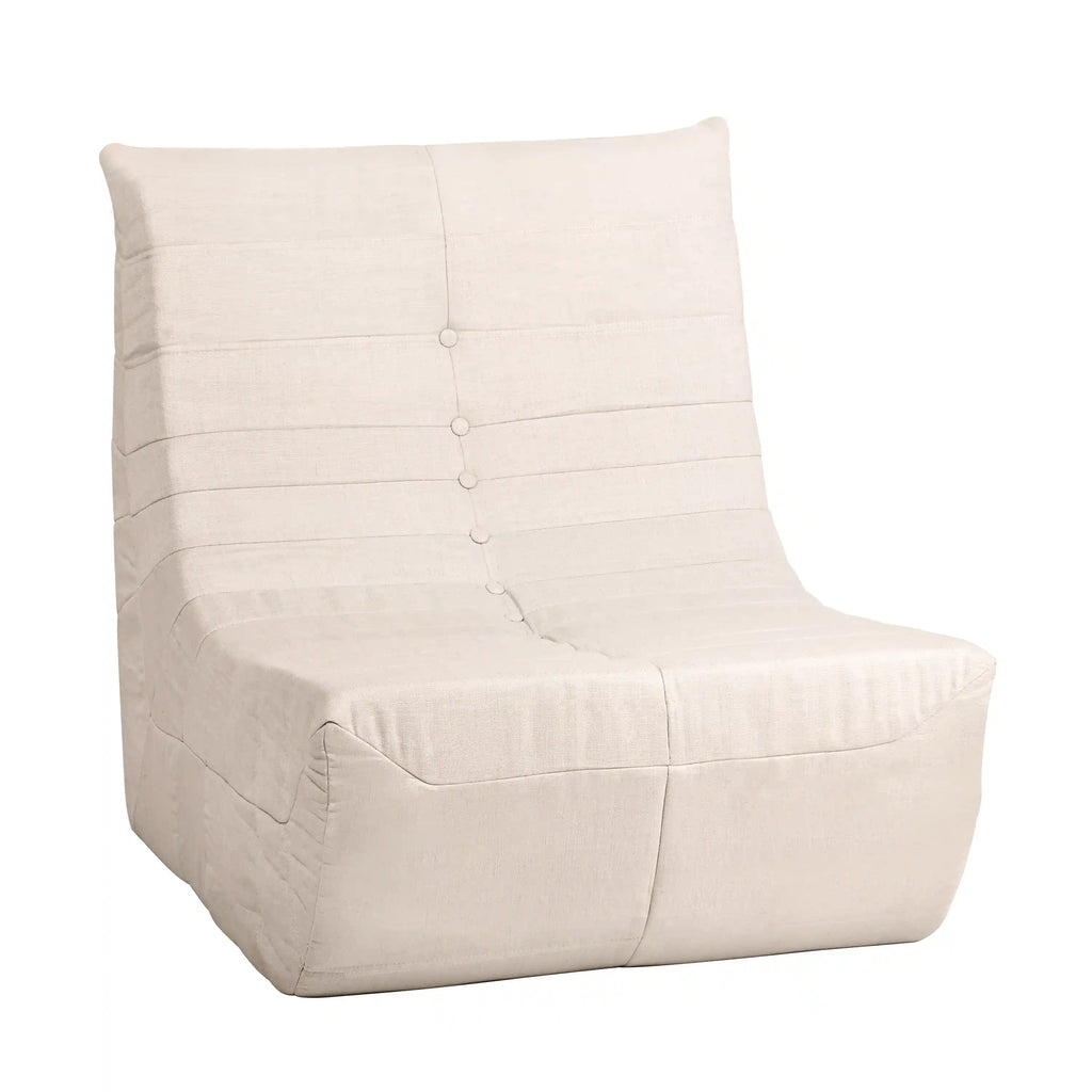 Deko Living 5 Piece Beige Outdoor Compressed Foam Loveseat Sofa Chairs and Table Set  - COP30219