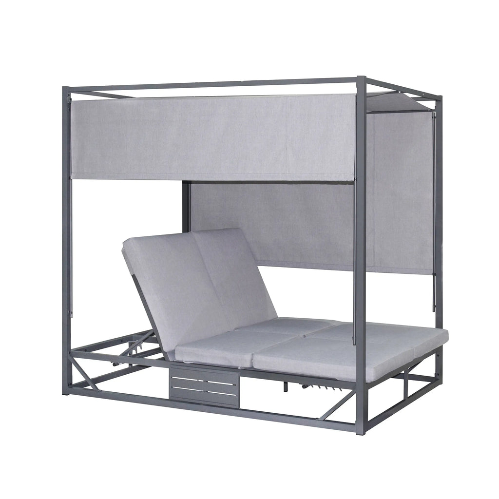Deko Living Outdoor Gray Rectangular Patio Daybed  - COP30504DGRY
