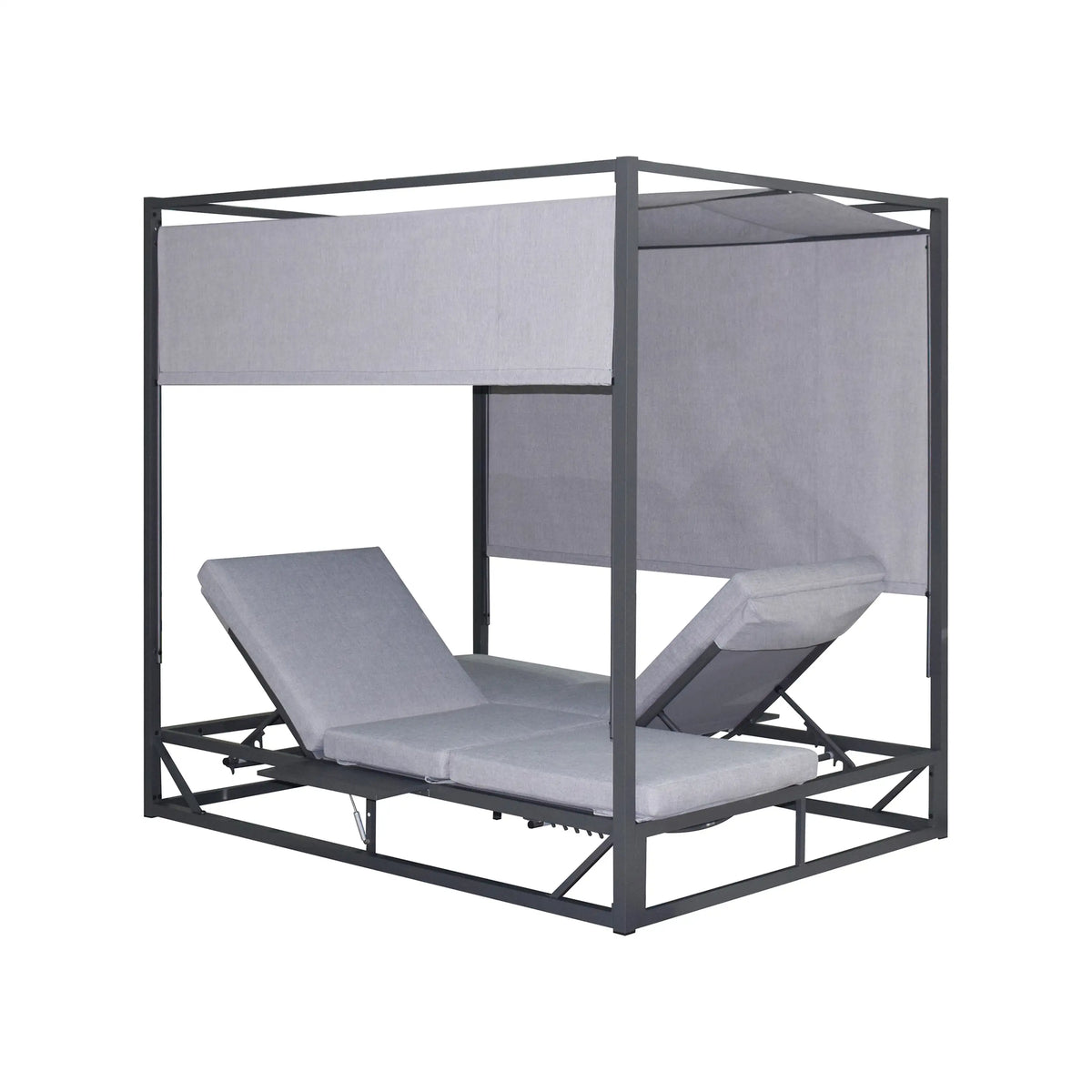 Deko Living Outdoor Gray Rectangular Patio Daybed  - COP30504DGRY