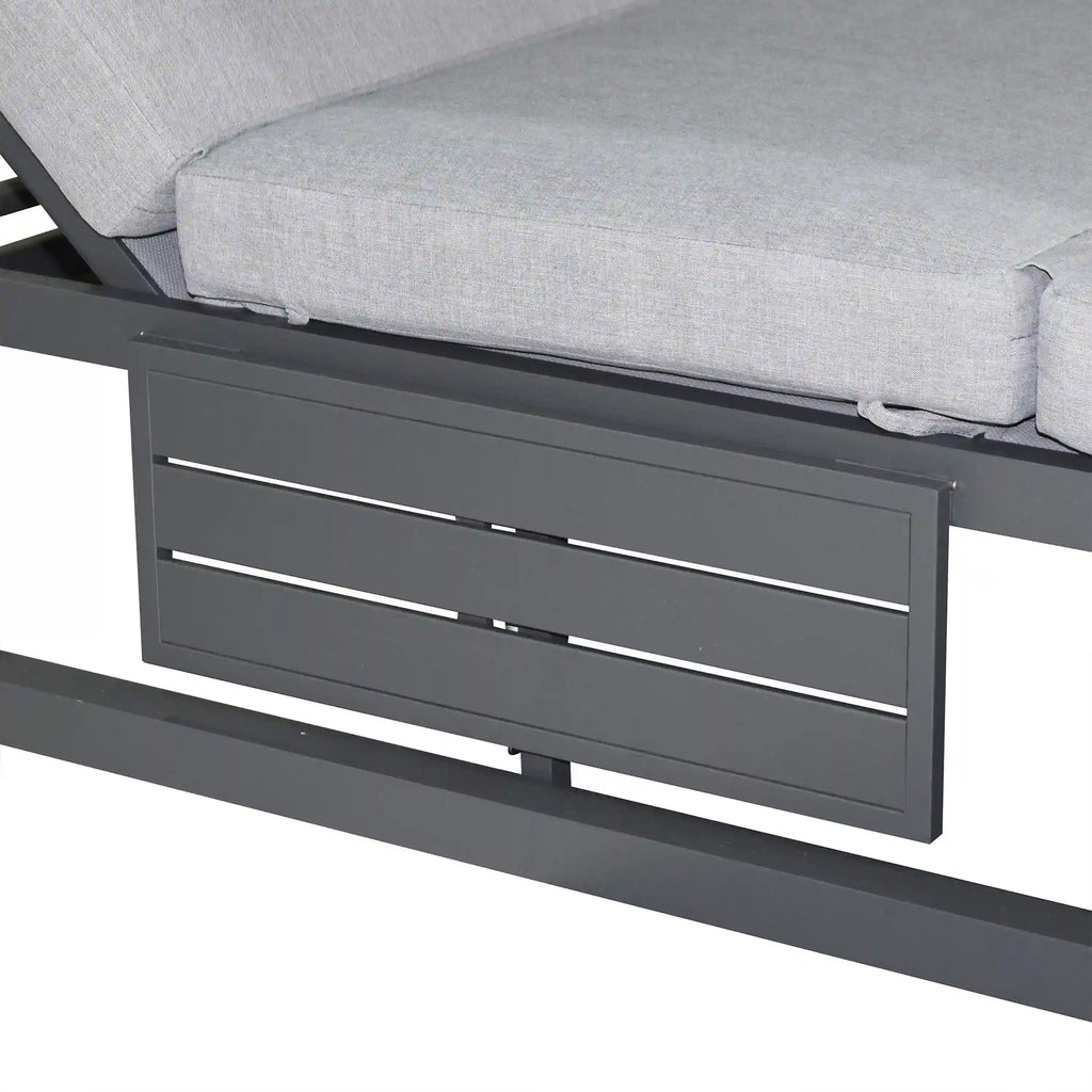 Deko Living Outdoor Gray Rectangular Patio Daybed  - COP30504DGRY