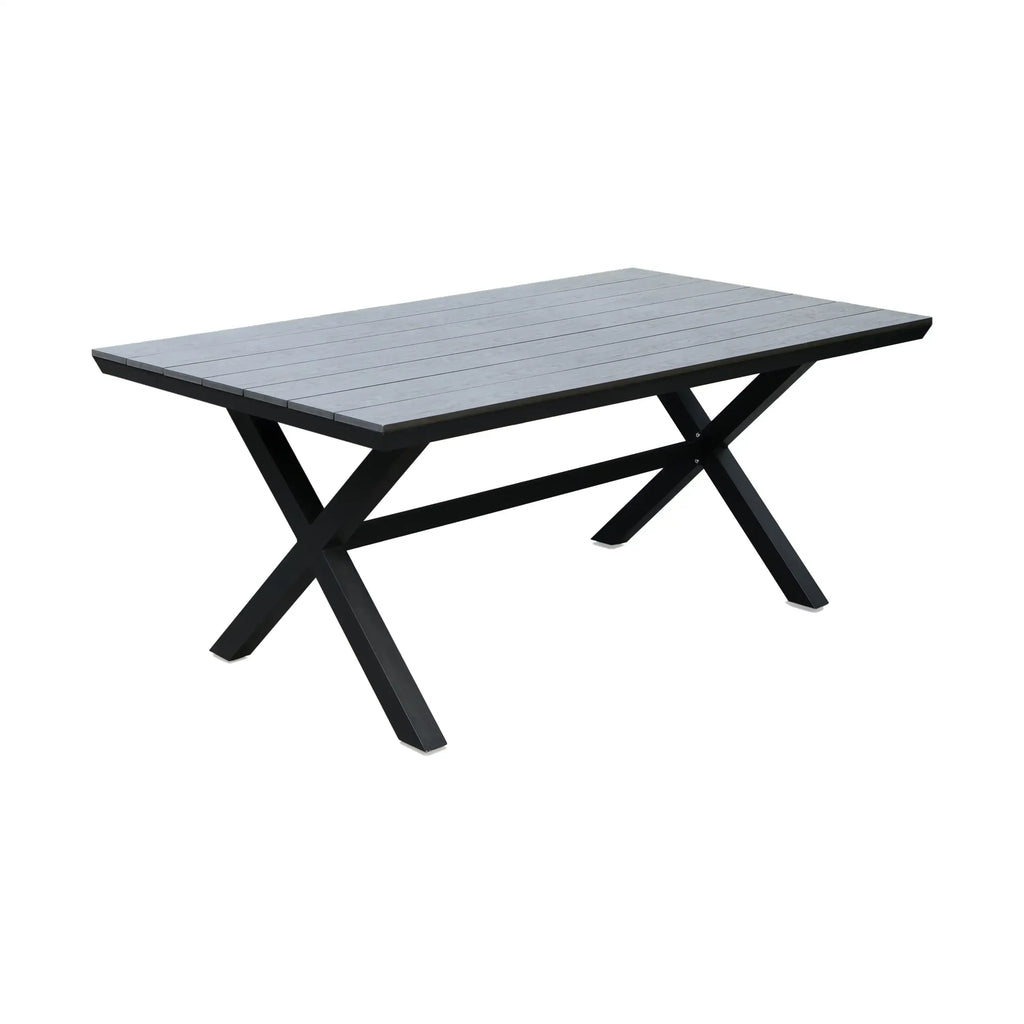 Deko Living 7 Piece Gray Outdoor Dining Chairs and Table Set  - COP30702BLK