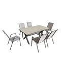 Deko Living 7 Piece Brown Outdoor Dining Chairs and Table Set  - COP30702BWN