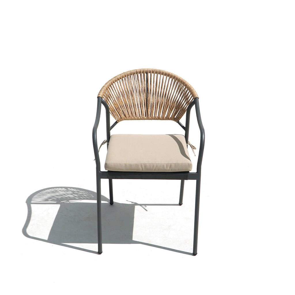 Deko Living 6 Piece Seating Yellow Outdoor Patio Dining Chairs and Table Set  - COP30703