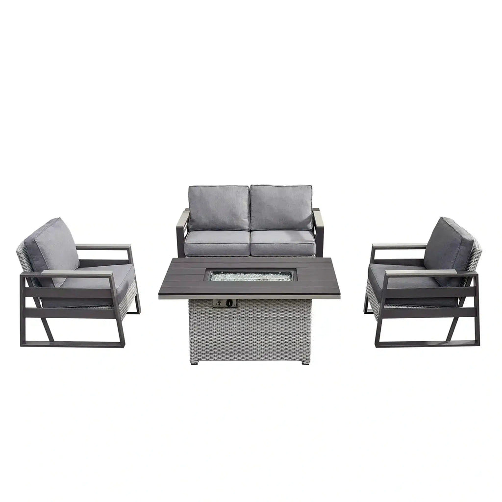 Deko Living Tricarico Outdoor Patio Set & Firepit  - COP30901