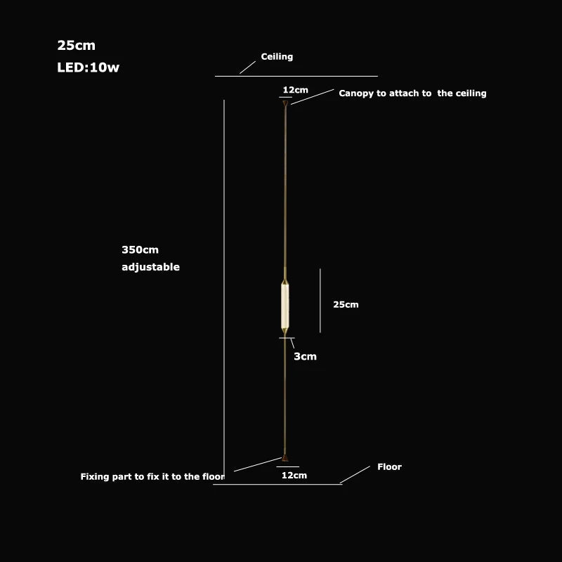 Cirque Floor-to-Ceiling Column Lamp