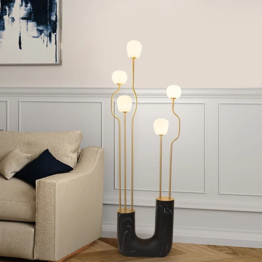 Comet Decorative Marble Floor Lamp