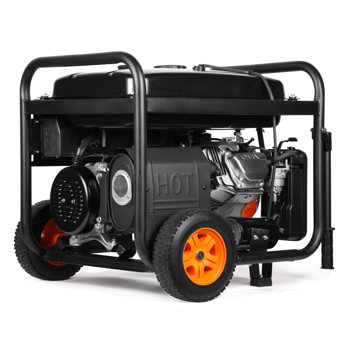 WEN DF1200X 12000-Watt 120-Volt/240-Volt Dual Fuel Transfer-Switch Ready Electric Start Portable Generator with Wheel Kit and CO Shutdown Sensor - DF1200X