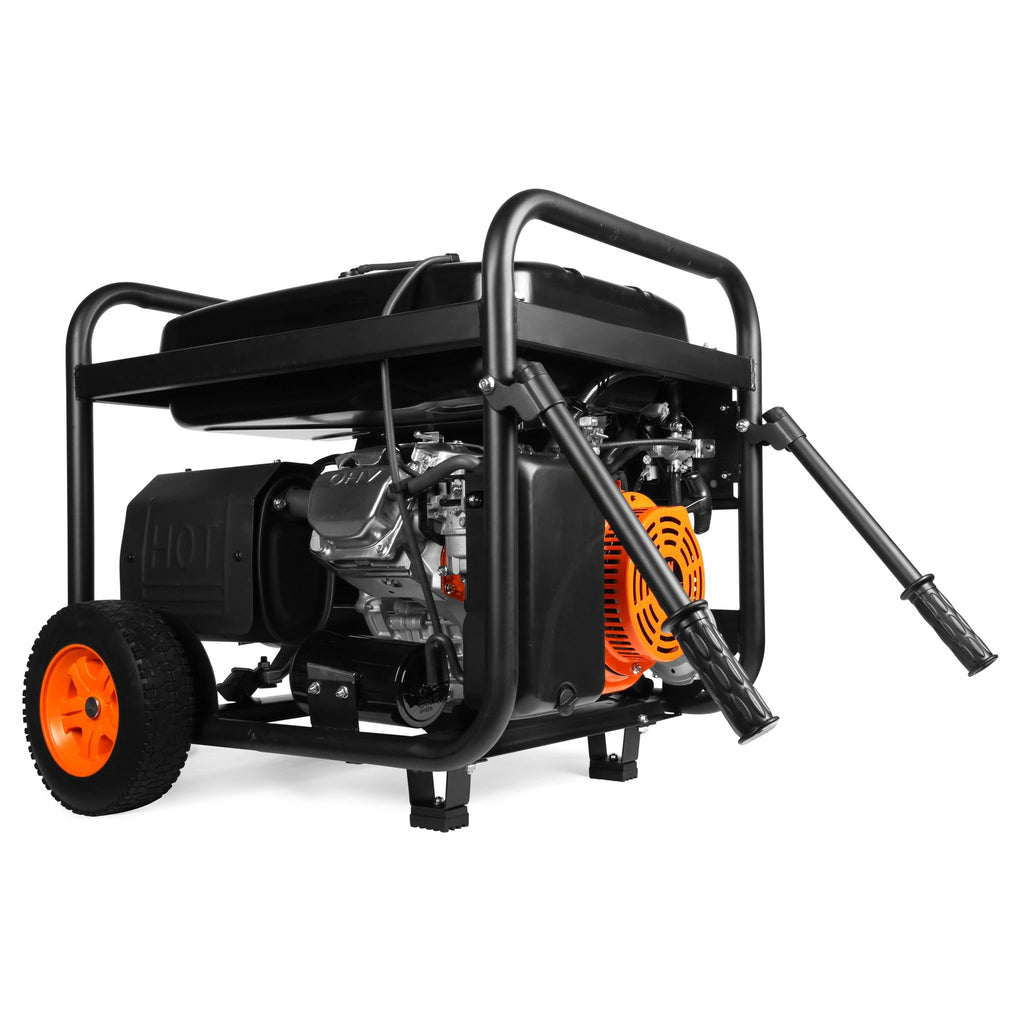 WEN DF1200X 12000-Watt 120-Volt/240-Volt Dual Fuel Transfer-Switch Ready Electric Start Portable Generator with Wheel Kit and CO Shutdown Sensor - DF1200X