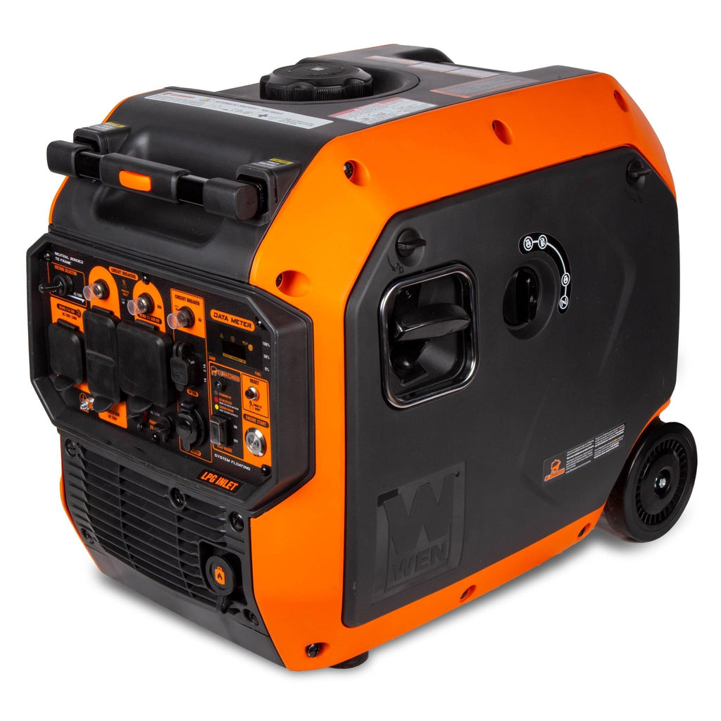 WEN DF500iX 5000-Watt Dual Fuel 120V/240V RV and EV-Ready Electric Start Portable Inverter Generator with Electric Vehicle Charging Ports - DF500iX
