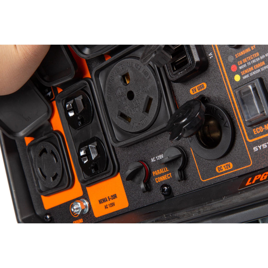 WEN DF500iX 5000-Watt Dual Fuel 120V/240V RV and EV-Ready Electric Start Portable Inverter Generator with Electric Vehicle Charging Ports - DF500iX