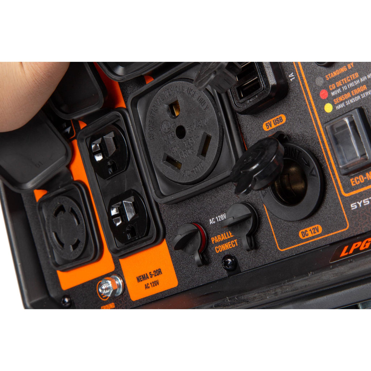 WEN DF500iX 5000-Watt Dual Fuel 120V/240V RV and EV-Ready Electric Start Portable Inverter Generator with Electric Vehicle Charging Ports - DF500iX