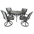 Deko Living 4 Piece Seating Outdoor Patio Dining Table and Swivel Chairs Set  - COP30705