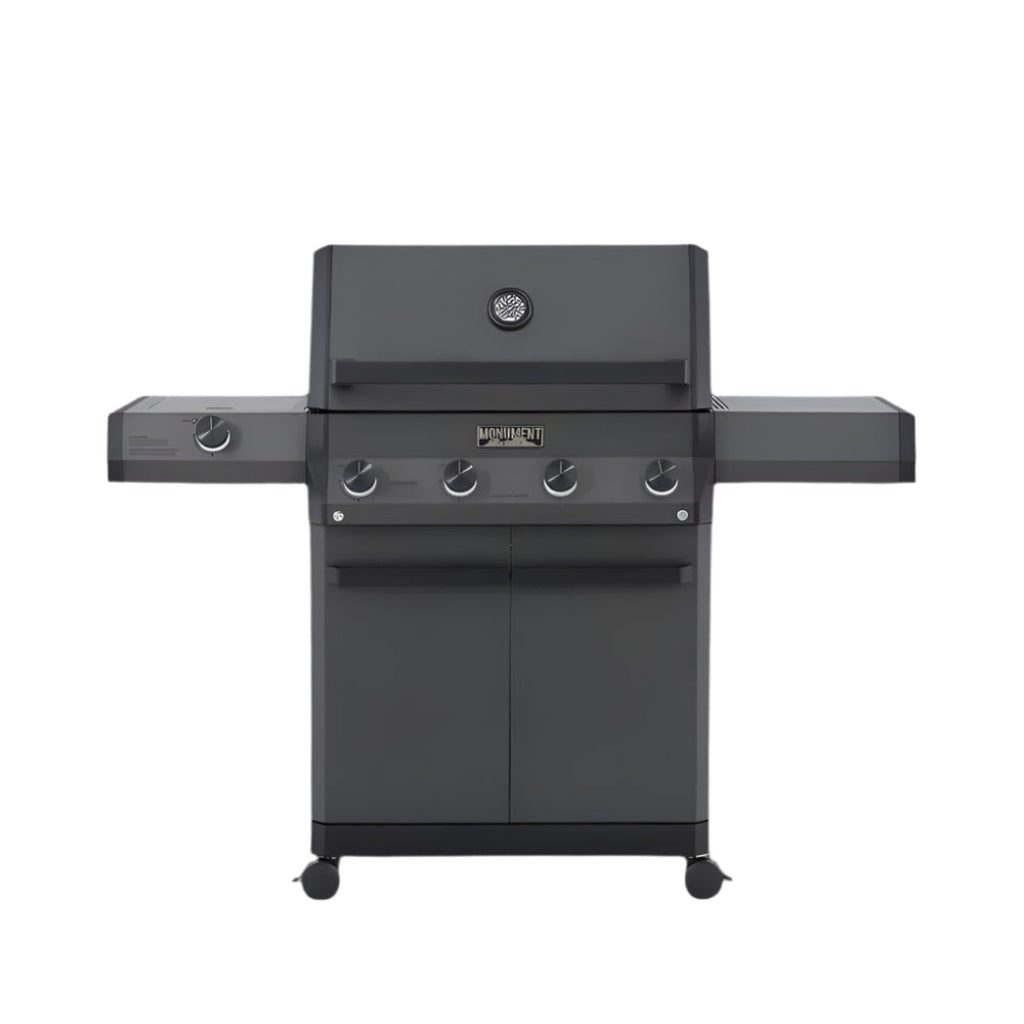 Monument Grills Eminence 425 Series | 4 Burner Fortified Propane Gas Grill in Silky Matte Black - E425