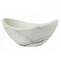 Eden Bath Small Canoe Vessel Sink - White Marble