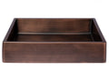 Eden Bath Rectangular 18 3/4" x 15 3/4" Thick Rim Stainless Steel Bathroom Vessel Sink with Drain in Bronze - EB_SS004BZ