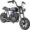 Hyper Gogo Pioneer 12 Plus Electric Kids Motorcycle Bluetooth Speaker 21.9V 160W 10 MPH 7.5 Miles EL-MB05P New - EL-MB05P-BLACK