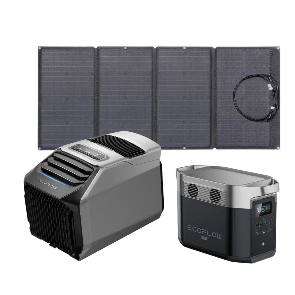 EcoFlow WAVE 2 Portable AC + DELTA Max 1600 + 160W Portable Solar Panel - ZYDKT210-US-DELTAMax1600-US-1xEFSOLAR160W
