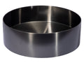 Eden Bath 15" Round Stainless Steel Bathroom Vessel Sink with Drain in Black - EB_SS001BK