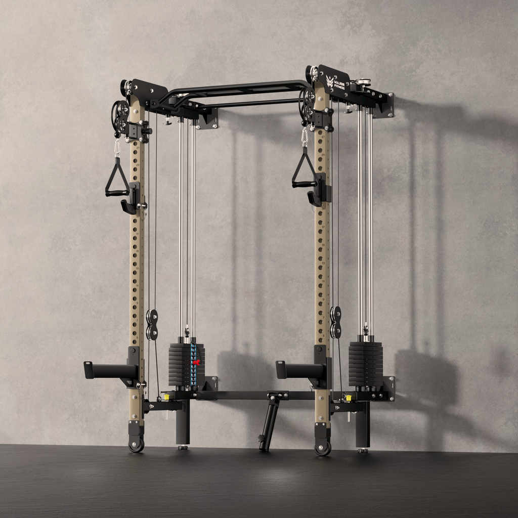 Major Fitness F35 All-In-One Home Gym Wall-Mount Folding Power Rack - F35BL