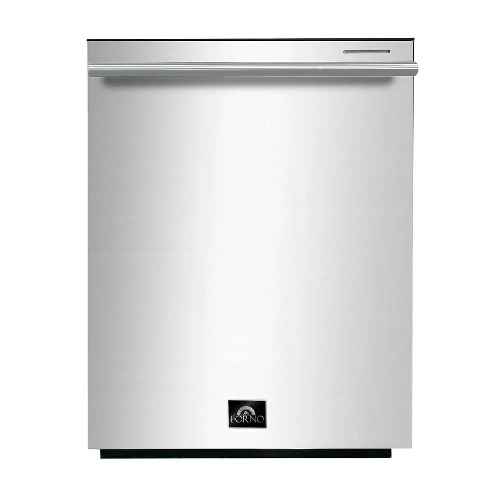 Forno 3-Piece Appliance Package - 48-Inch Dual Fuel Range, French Door Refrigerator, and Dishwasher in Stainless Steel - AP3-6156-48