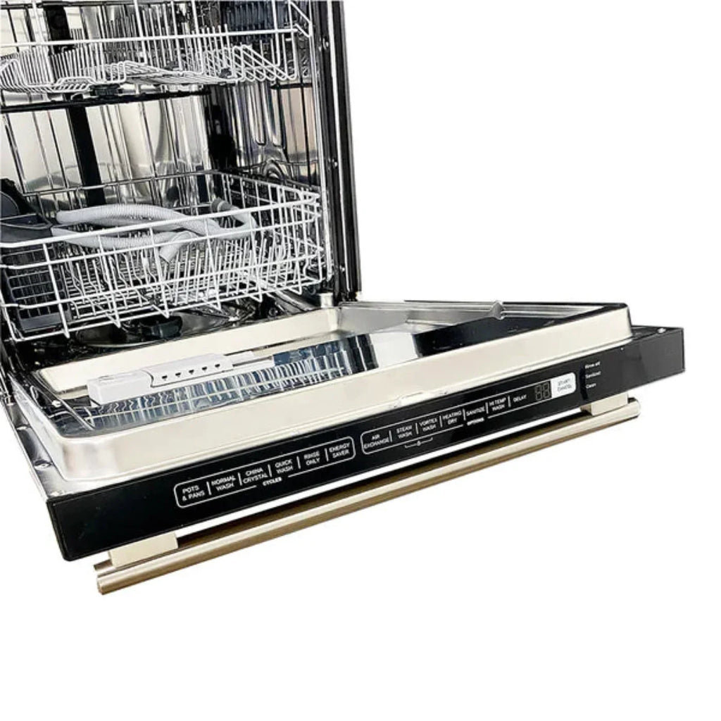 Forno 3-Piece Appliance Package - 48-Inch Gas Range, French Door Refrigerator, and Dishwasher in Stainless Steel - AP3-6244-48