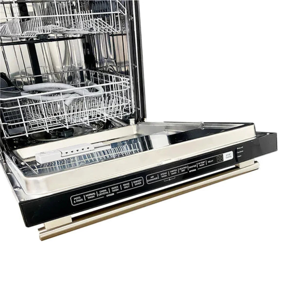 Forno 3-Piece Appliance Package - 48-Inch Gas Range, French Door Refrigerator, and Dishwasher in Stainless Steel - AP3-6244-48