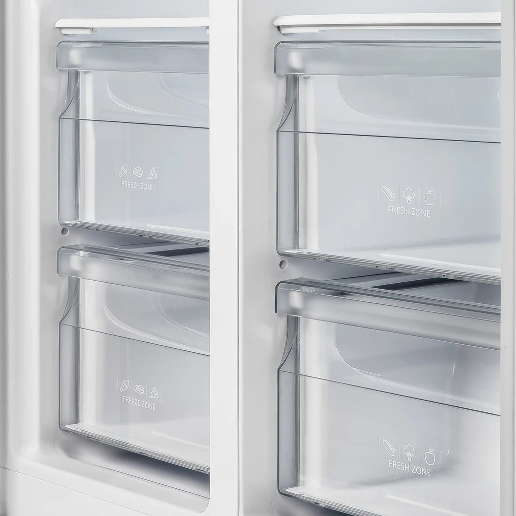Forno Salerno 33-Inch 15.6 cu.ft Built-in Refrigerator with Modern Decorative Grille in Stainless Steel (FFRBI1805-37MG) - FFRBI1805-37MG