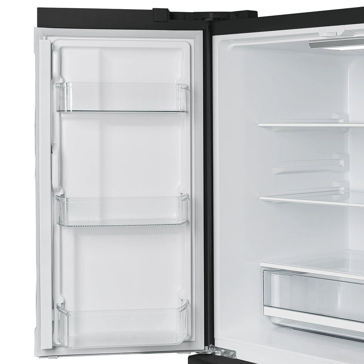Forno Espresso Moena 36-inch 19.2 Cu.ft French Door Refrigerator in Black with Antique Brass Handle -FFRBI1820-36BLK