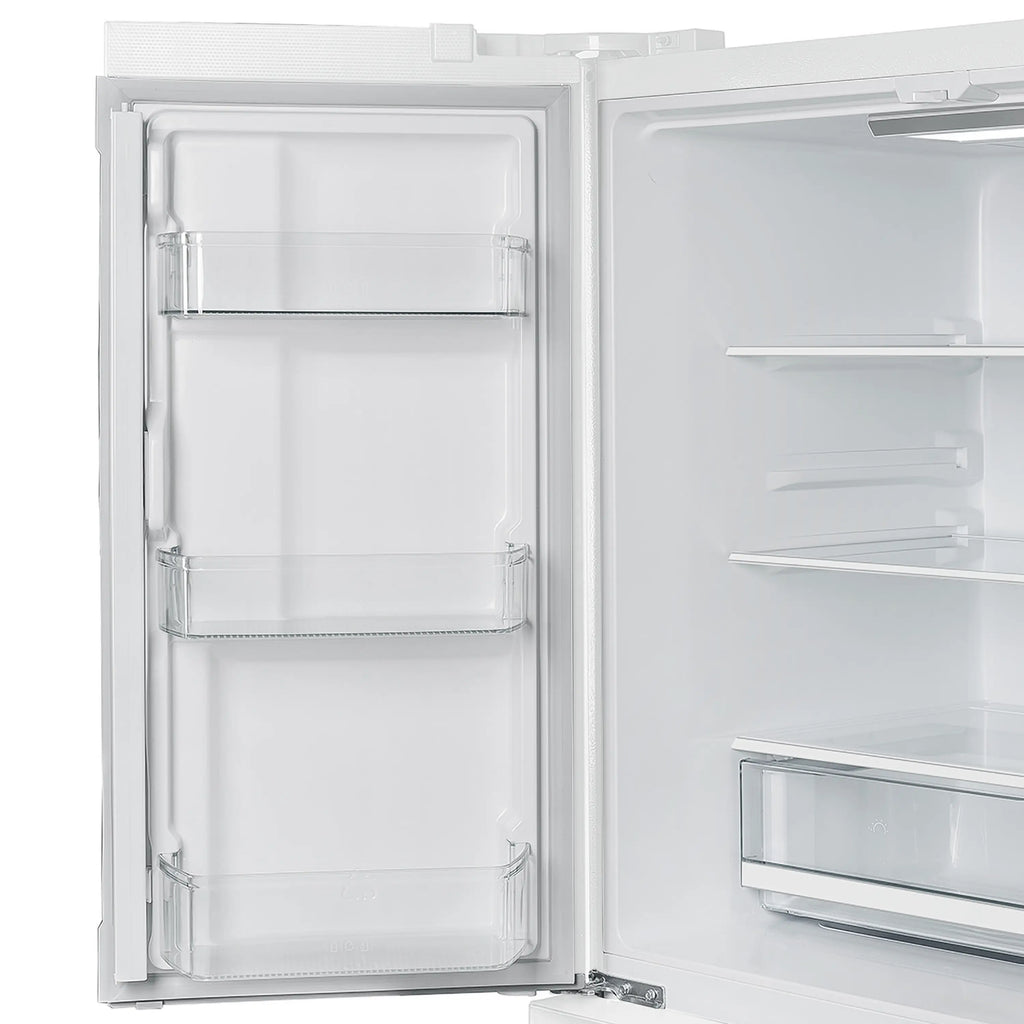 Forno Espresso Moena 36-inch 19.2 Cu.ft French Door Refrigerator in White with Stainless Steel Handle  -  FFRBI1820-36WHT